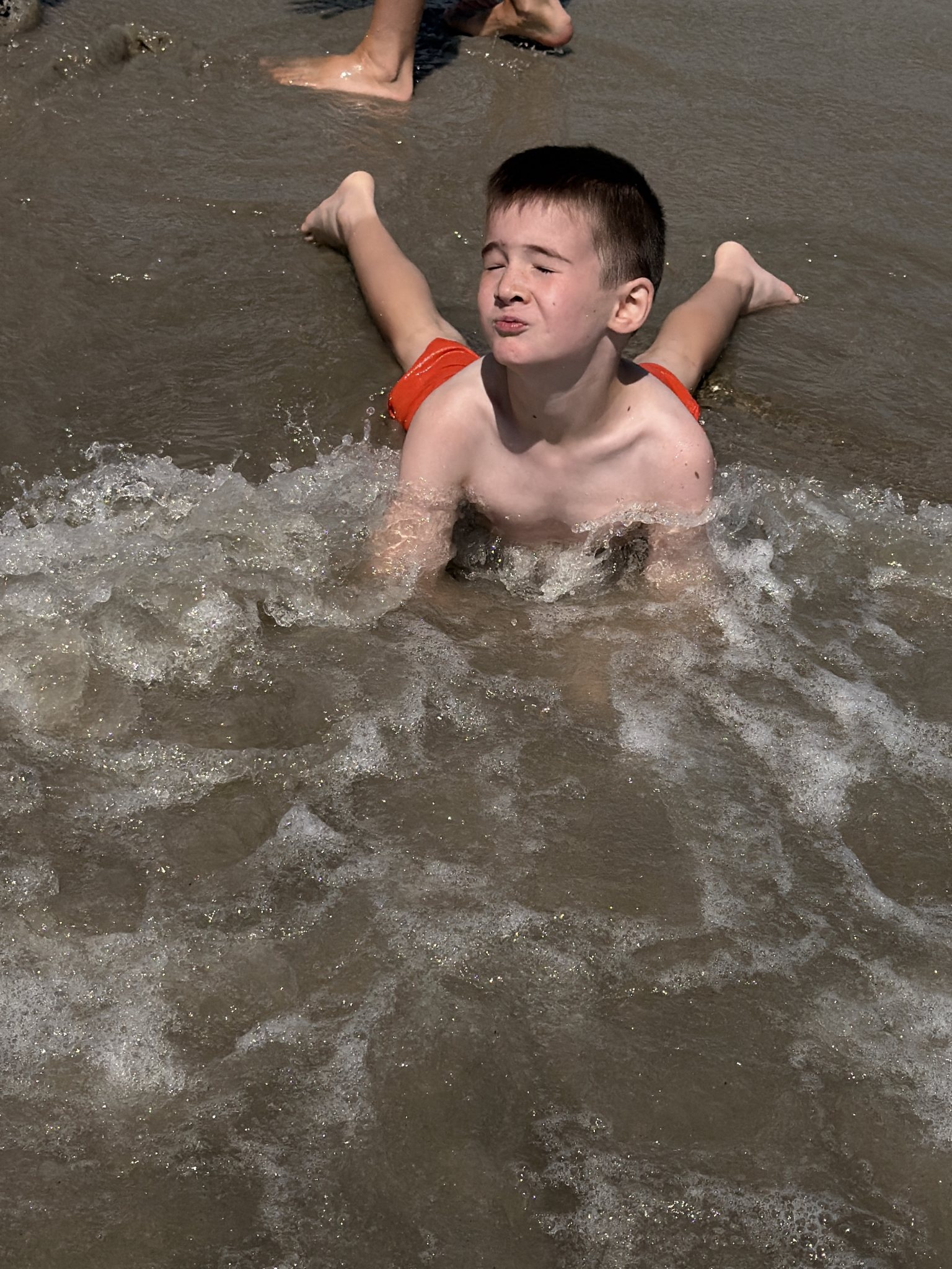 Photo from a beach day and Odin's 2nd birthday
