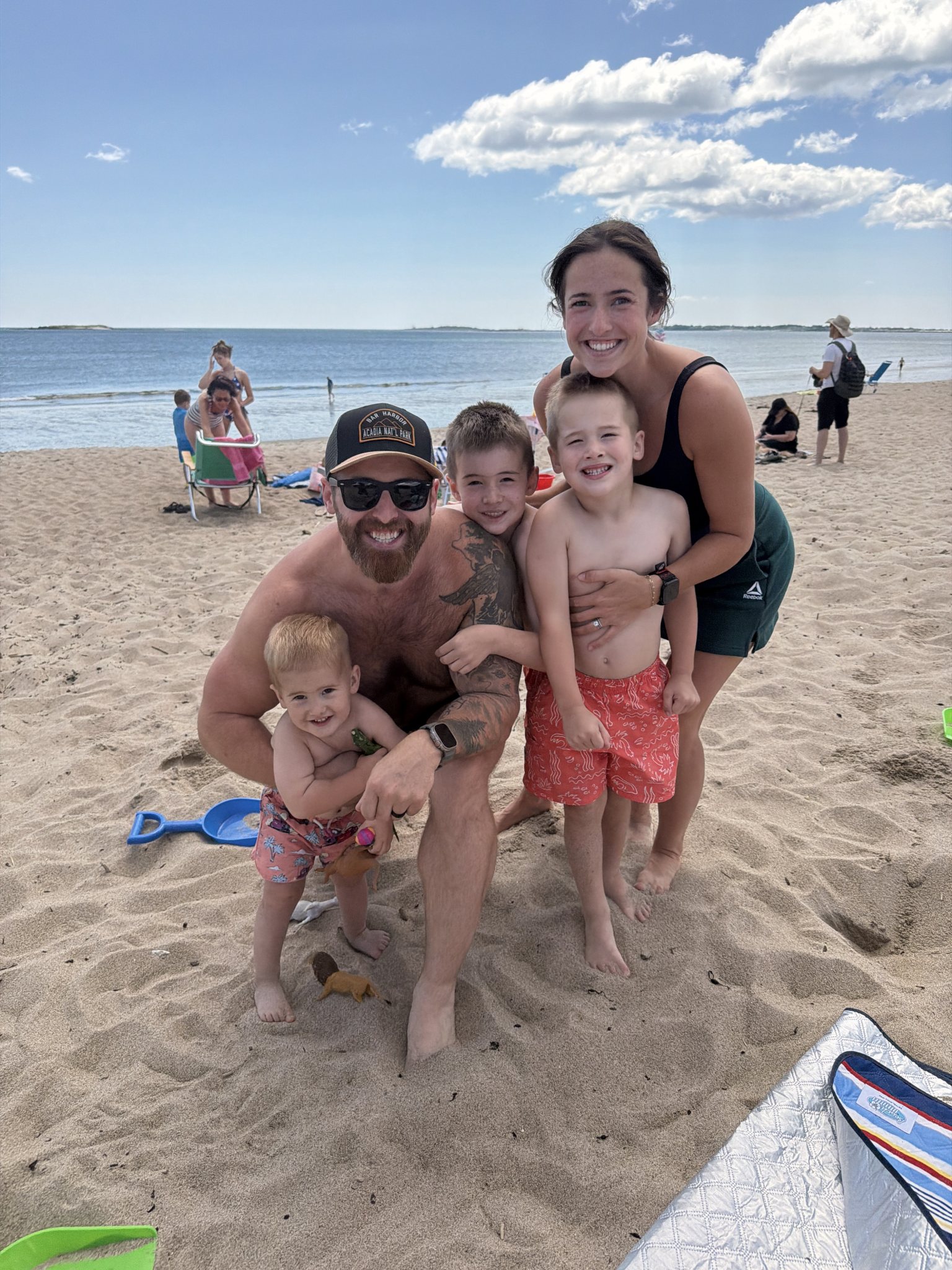 Photo from a beach day and Odin's 2nd birthday