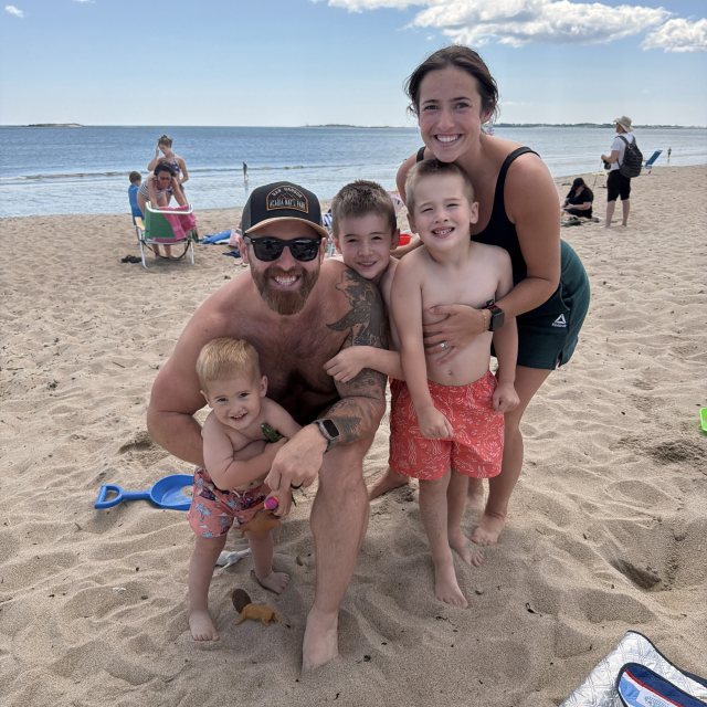 Photo from a beach day and Odin's 2nd birthday